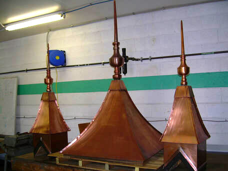 Image of Copper Finials manufactured by River Roofing-Bend.